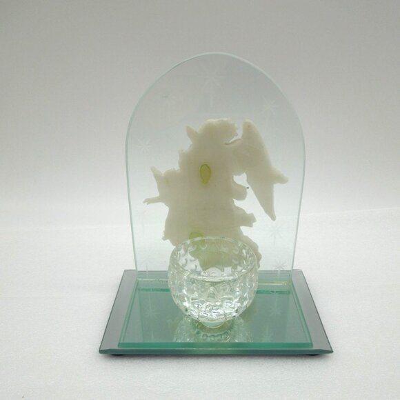 ANGEL MOTIF Tea Light Candle Holder With Transparent Glass Backing - Picture 6 of 11